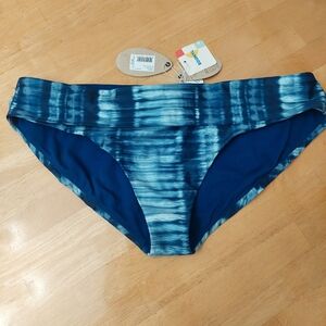 prAna Women's Marta Bikini Bottom in Blue tie dye pattern size XL